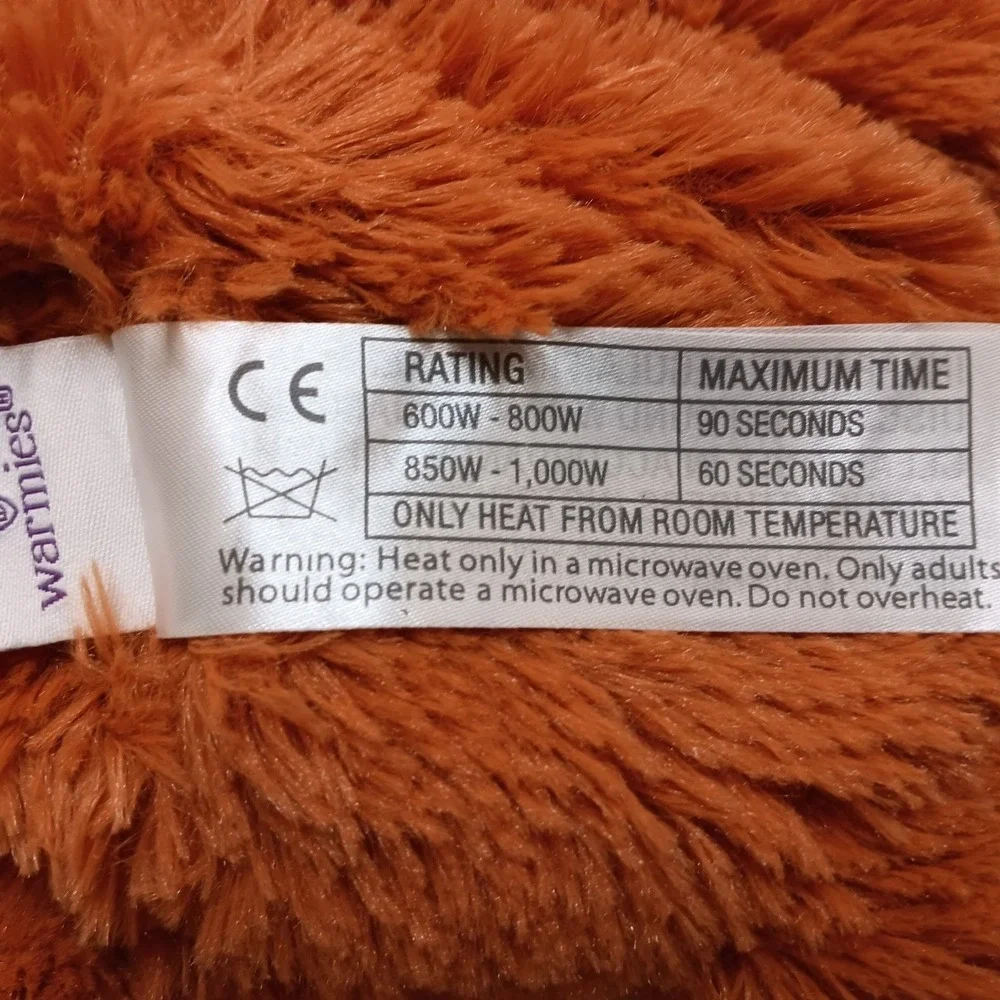 Warmies Fox Plush Stuffed‎ Animal Orange White Microwavable Heatable Toy